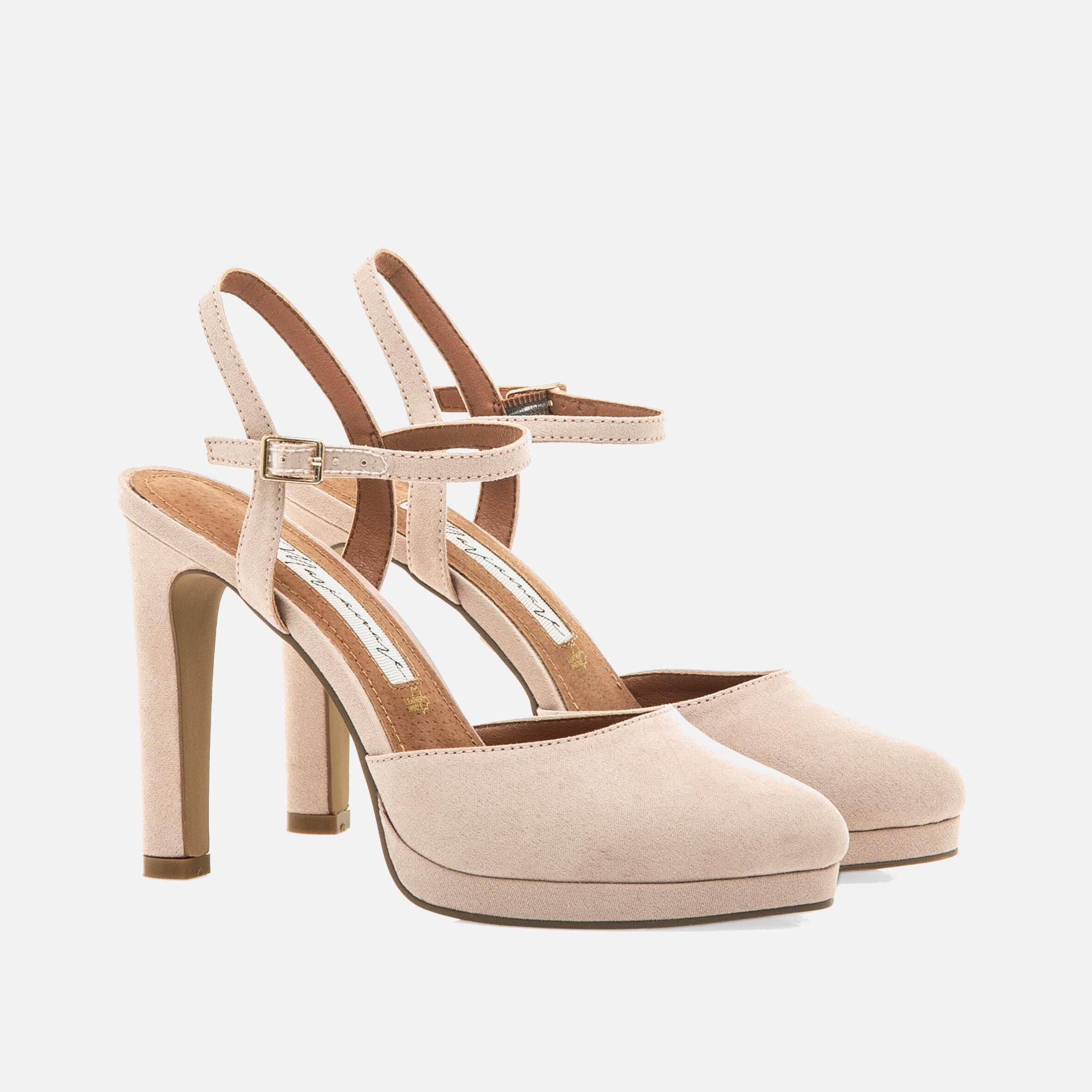 Zapatos beige mujer tacon on sale